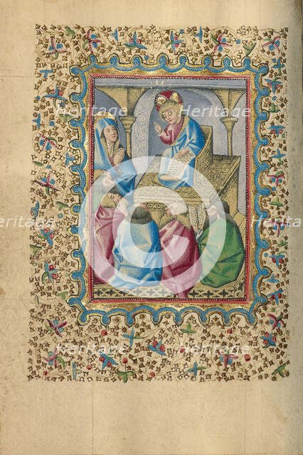 Jesus Among the Doctors; Book of Hours, about 1460. Creator: Unknown.