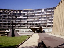 UNESCO building in Paris, designed by Bernhard Breuer and Zehrfuss Marcer in collaboration with P…