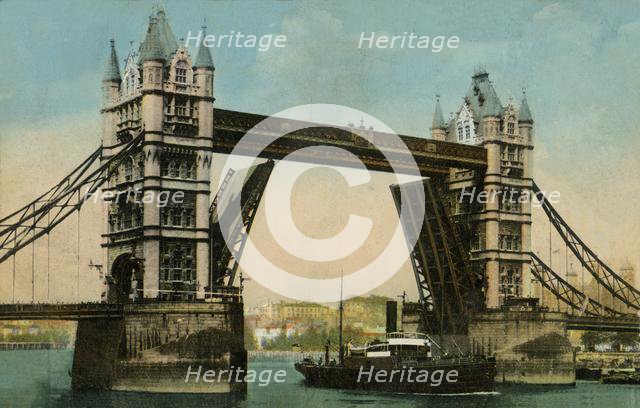 Tower Bridge, London, 1915.  Creator: Unknown.
