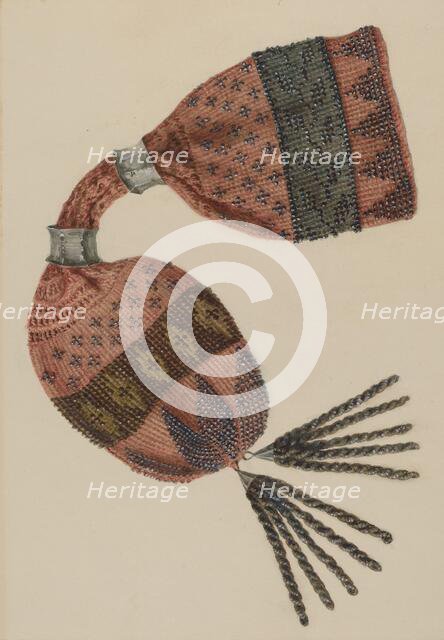 Beaded Purse, c. 1940. Creator: Stella Mosher.