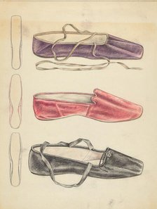 Slippers, c. 1940. Creator: Melita Hofmann.