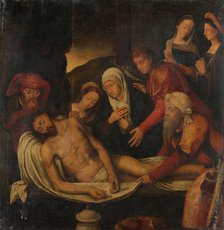 Entombment of Christ with Joseph of Arimathea and Nicodemus, Mary Magdalene, the Virgin and Saint Jo Creator: Anon.