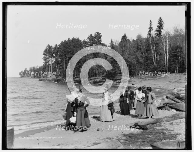 Along the beach, Presque Isle, between 1880 and 1899. Creator: Unknown.
