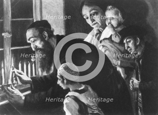 'The Chanucah Lights', c1910. Artist: Stanislav Bender