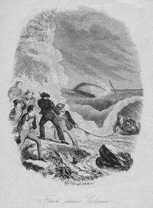 'Frank rescues Colman', c1850. Creator: George Cruikshank.