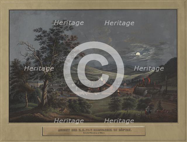 View of the K. K. Private Iron Factory in Zöptau, c. 1850. Creator: Carl Julius Rieden (German, 1802-1858); C. J. Rieden and E.W. Knippel.