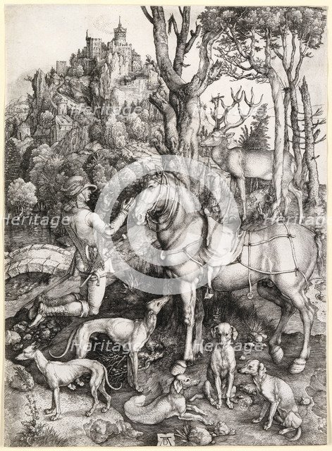 The Vision of Saint Eustace, c. 1501. Artist: Dürer, Albrecht (1471-1528)