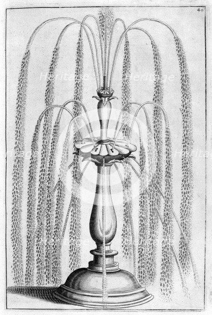 Ornamental fountain design, 1664. Artist: Georg Andreas Bockler