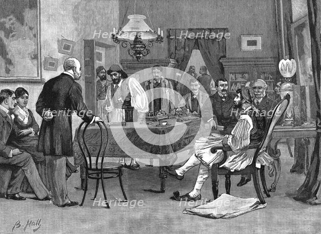 'The late crisis in Greece - A reception at the house of M Delyannis before his fall', 1886. Creator: Unknown.