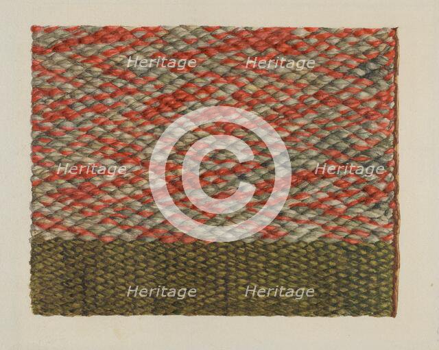 Woven Covering for Chair Back, 1935/1942. Creator: Ingrid Selmer-Larsen.