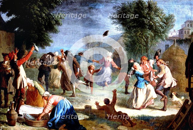 Party in the countryside', oil on canvas.