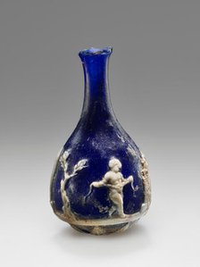 Cameo Glass Flask, 25 B.C.-A.D. 25. Creator: Unknown.