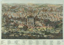 The Jerusalem Map (Vue générale de Jérusalem historique et moderne), ca 1862. Artist: Eltzner, Adolf (1816-1891)