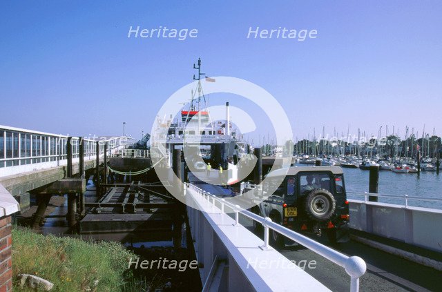 Lymington Car Ferry bound for Yarmouth, Isle of Wight, 2000. Artist: Unknown.
