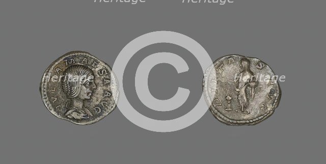 Denarius (Coin) Portraying Empress Julia Maesa, 218. Creator: Unknown.