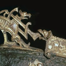 Detail of a Viking neck-yoke for a pair of horses, 10th century Artist: Unknown