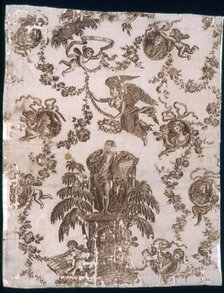 Shakespeare and Garrick (Furnishing Fabric), England, c. 1790. Creator: Unknown.