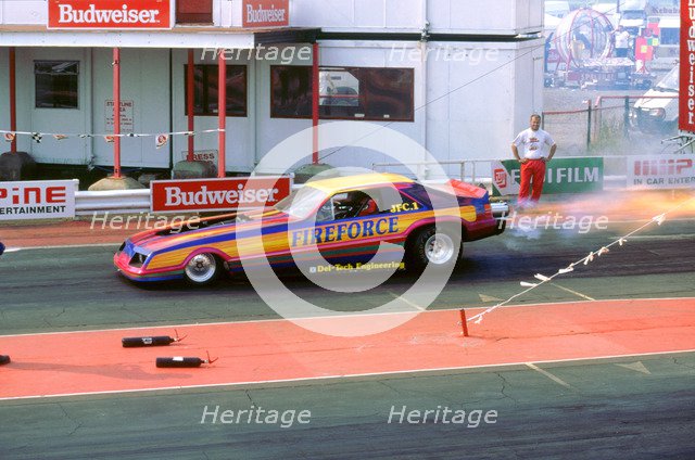 1994 Dragster racing at Santa Pod. Artist: Unknown.
