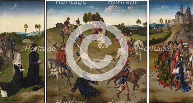 Martyrdom of Saint Hippolytus (Triptych), after 1468. Artist: Goes, Hugo, van der (1435-1482)