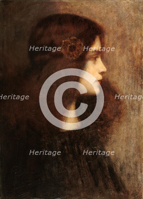 Portrait of Aurore Lauth Sand, c1890. Creator: Charles-Frederic Lauth.