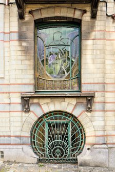 Maison Jaspar, 32-34 Rue Andre Van Hasselt, Brussels, Belgium, (1900), c2014-2017. Artist: Alan John Ainsworth.