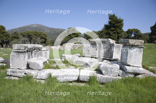 An exedra in Epidauros, Greece. Artist: Samuel Magal
