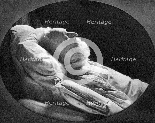 Victor Hugo, French author, on his deathbed, 22nd May 1885. Artist: Unknown