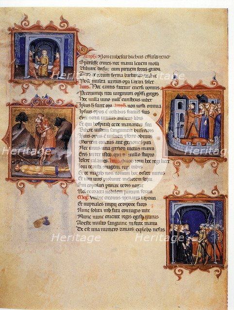 Page of 'Tragedy' by Seneca, 14th century manuscript.