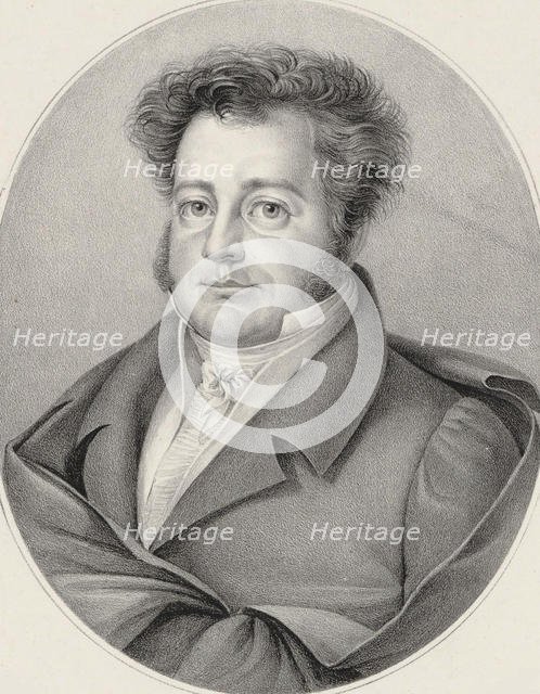 Portrait of the composer Heinrich Marschner (1795-1861). Creator: Fricke, Friedrich August (1784-1858).