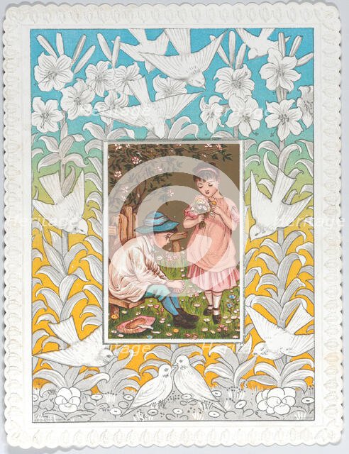 Valentine, 1876., 1876. Creator: Catherine Greenaway.