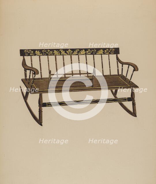 Cradle Settee, c. 1937. Creator: Frederick Jackson.