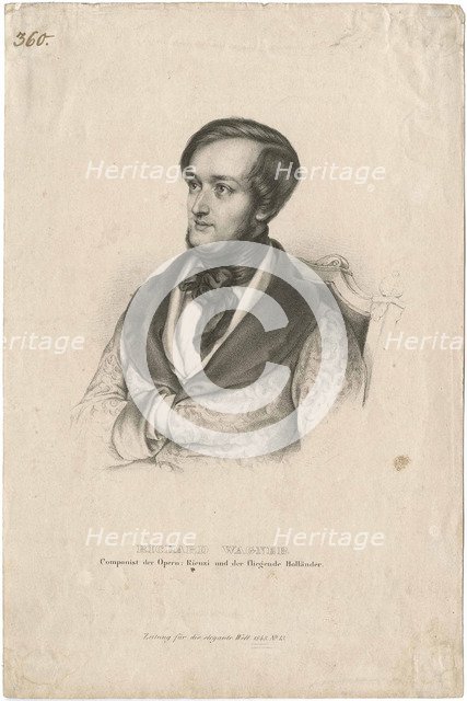 Portrait of the composer Richard Wagner (1813-1883), 1843.