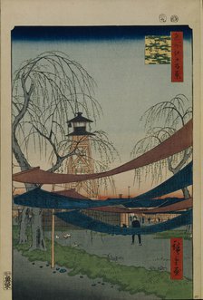 Hatsune Riding Ground in Bakuro-cho (One Hundred Famous Views of Edo), 1856-1858. Artist: Hiroshige, Utagawa (1797-1858)