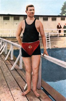 Emil Rausch, Geman swimmer, Olympic Games, St Louis, USA, 1904, (1936). Artist: Unknown