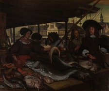 The Nieuwe Vismarkt (New Fish Market) in Amsterdam, 1655-1692. Creator: Emanuel de Witte.
