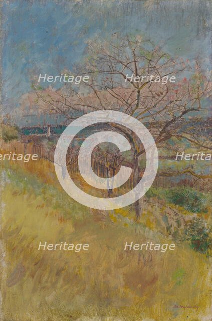 Valley with Trees in Bloom, 1890 - 1900. Creator: Ladislav Mednyanszky.