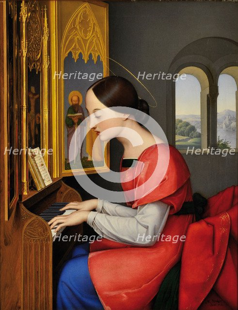 Saint Cecilia, 1823. Artist: Dräger, Anton Josef (1794-1833)