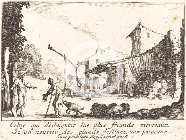 The Swineherd, 1635. Creator: Jacques Callot.
