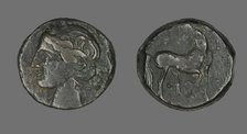 Coin Depicting the Goddess Persephone (?), about 241-146 BCE. Creator: Unknown.