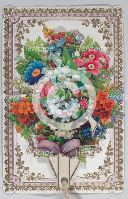 Valentine - Mechanical fan, ca. 1875., ca. 1875. Creator: Anon.