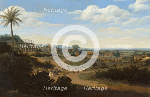 Brazilian Landscape with a House under Construction, c1632-1680. Creator: Frans Post.