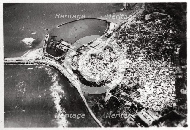 Aerial view of Tangier, Morocco, from a Zeppelin, 1930 (1933). Artist: Unknown