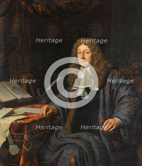Portrait of Johannes Hudde (1628-1704), burgomaster of Amsterdam, 1686. Creator: Michiel van Musscher.
