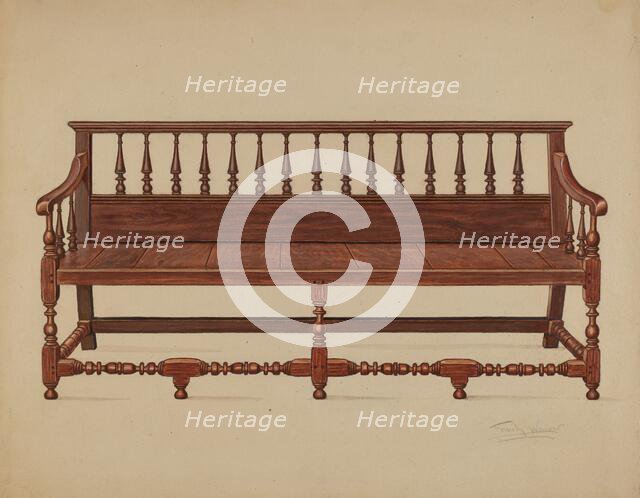 Settee, 1935/1942. Creator: Frank Wenger.