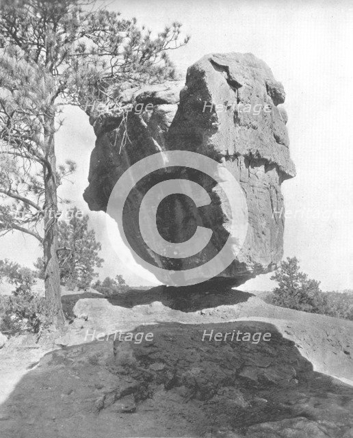 Balanced Rock, Garden of the Gods, Colorado, USA, c1900.  Creator: Unknown.