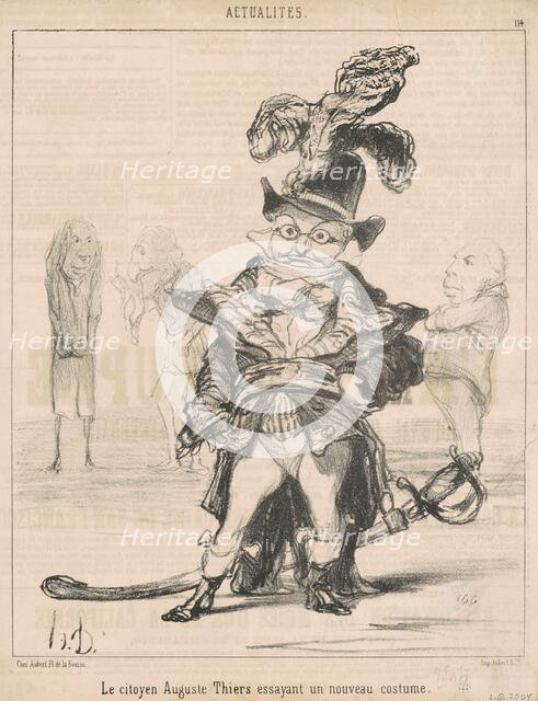 Le Citoyen ... Thiers essayant un nouveau costume, 19th century. Creator: Honore Daumier.