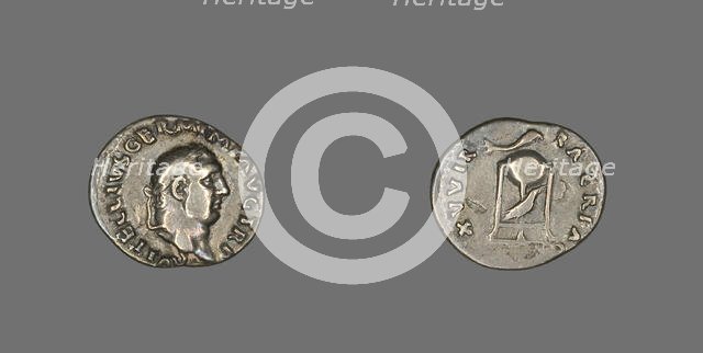 Denarius (Coin) Portraying Emperor Vitellius, 69 (late April-December). Creator: Unknown.