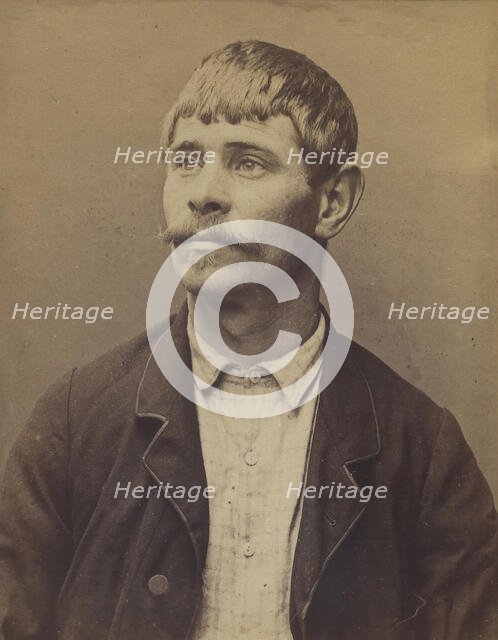 Fauvel. Louis. 27 ans, né le 14/4/67 à écouché (Orne). Tourneur. Anarchiste. 2/7/94., 1894. Creator: Alphonse Bertillon.