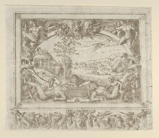 Landscape in a Frame, ca. 1542-45., ca. 1542-45. Creator: Anon.