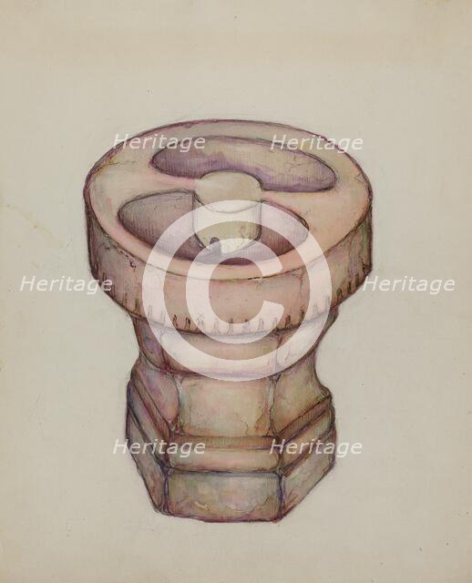 Baptismal Font, c. 1936. Creator: George Seideneck.